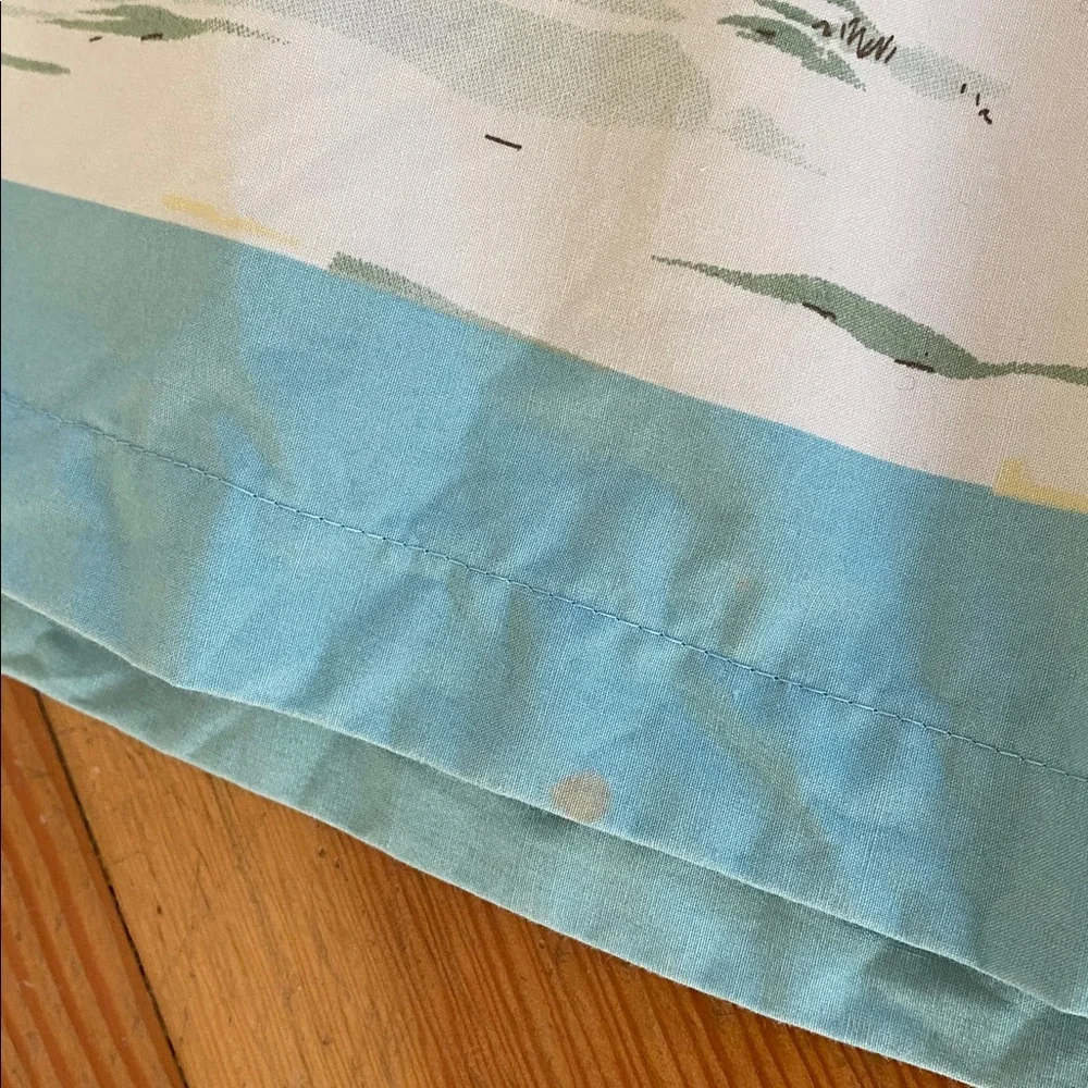 Pendleton Cream and Blue Scenic Pleated A-Line Midi Skirt 10 - Picture 5 of 5
